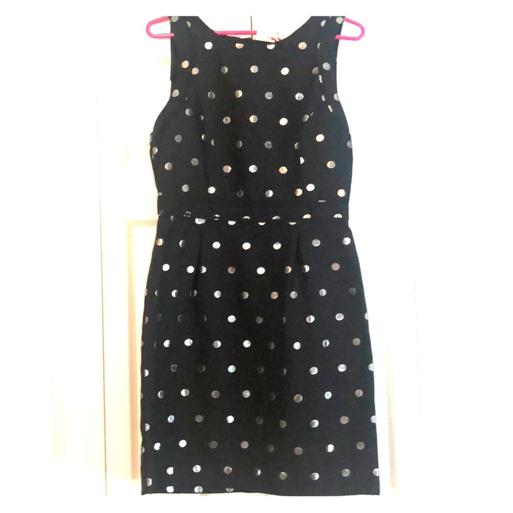 Black polka dot dress